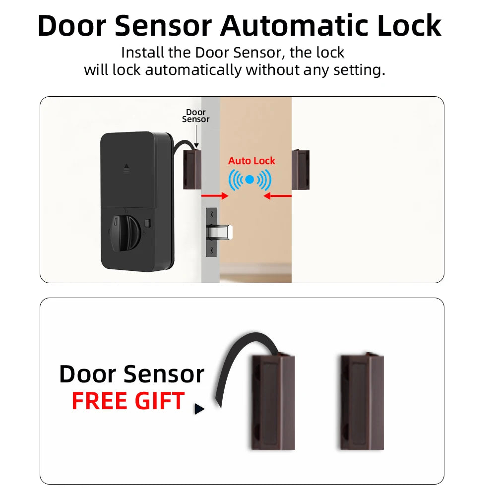 Zinc Alloy Fingerprint Bluetooth Deadbolt Reversible Password Lock