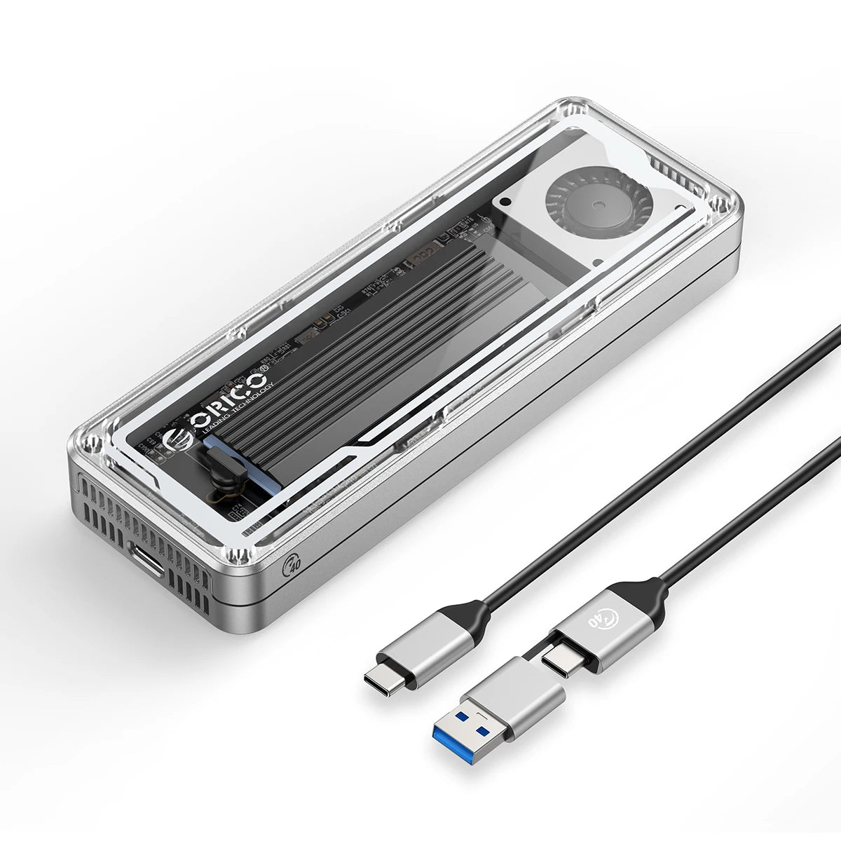 Aluminum 1.8" 40Gbps USB4 M.2 8TB Solid State Drive