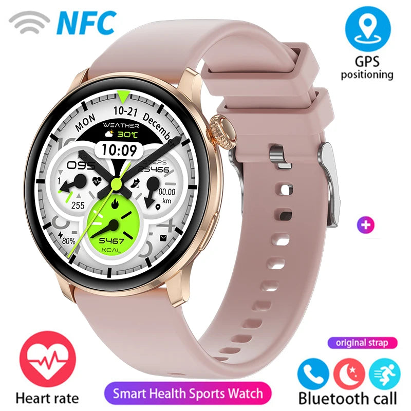 Silica Gel Waterproof Android Round Shape Bluetooth Smartwatch