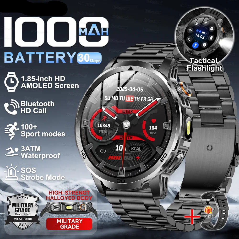 Steel Waterproof Android Round Shape On-Wrist Smartwatch