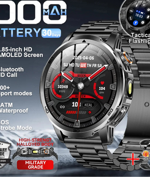 Steel 128MB Waterproof Android Round Shape On-Wrist Smartwatch