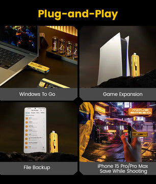 2TB Metallic USB 3.2 Rectangle Shaped Memory Stick Pen Drive