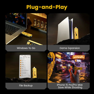2TB Metallic USB 3.2 Rectangle Shaped Memory Stick Pen Drive