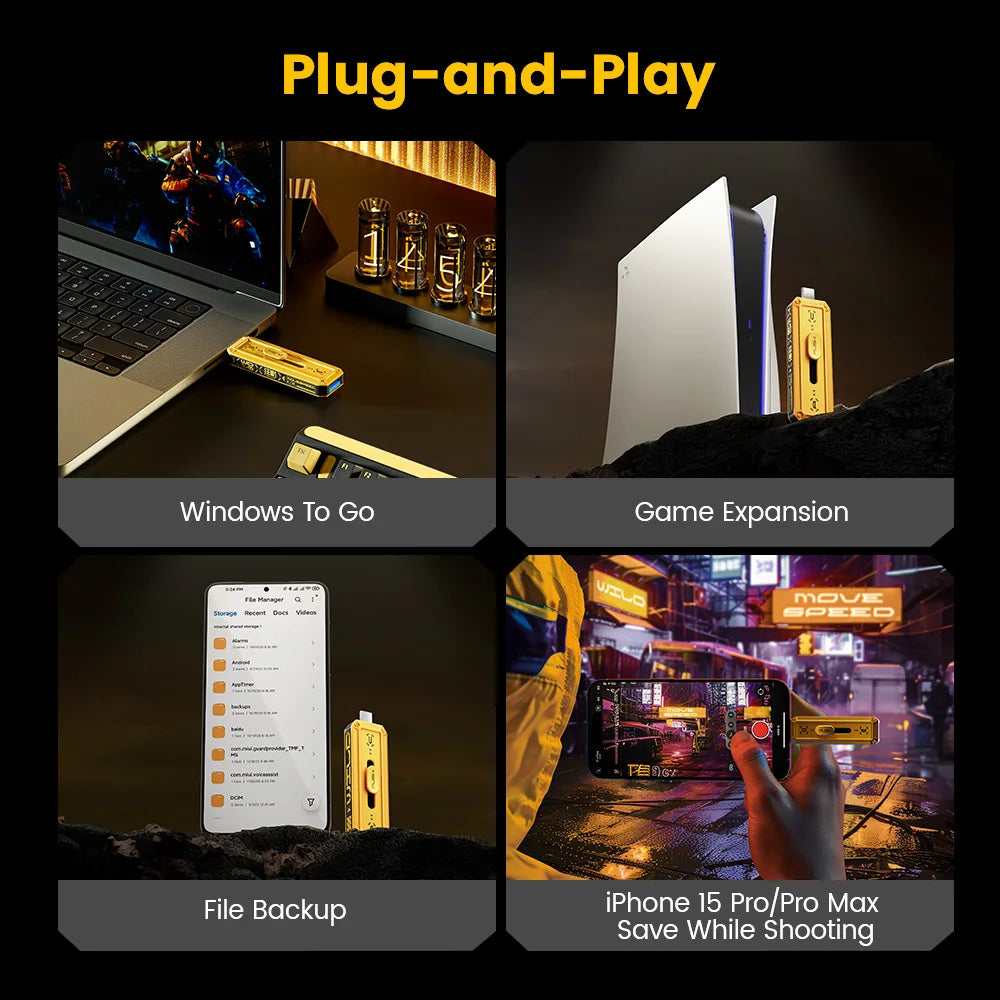 128GB - 2TB USB 3.2 External Flash Memory Solid State Pen Drive