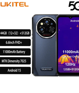 11000mAh WP55 Ultra 5G Rugged Water Drop Screen Smartphone