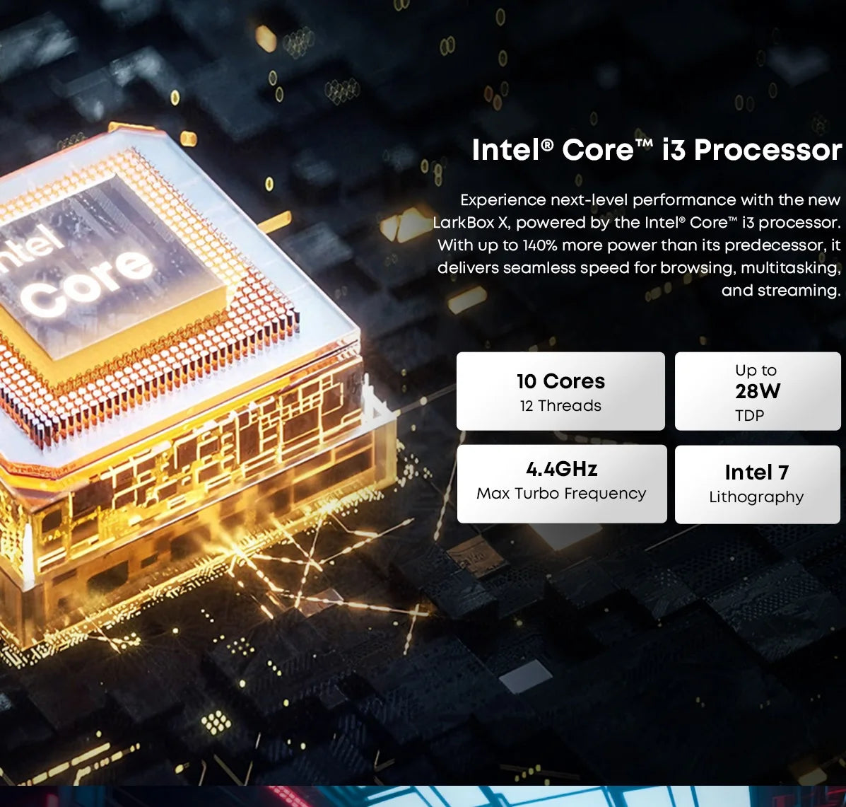 CHUWI 8GB RAM 256GB SSD Intel i3-1220P Desktop Computer