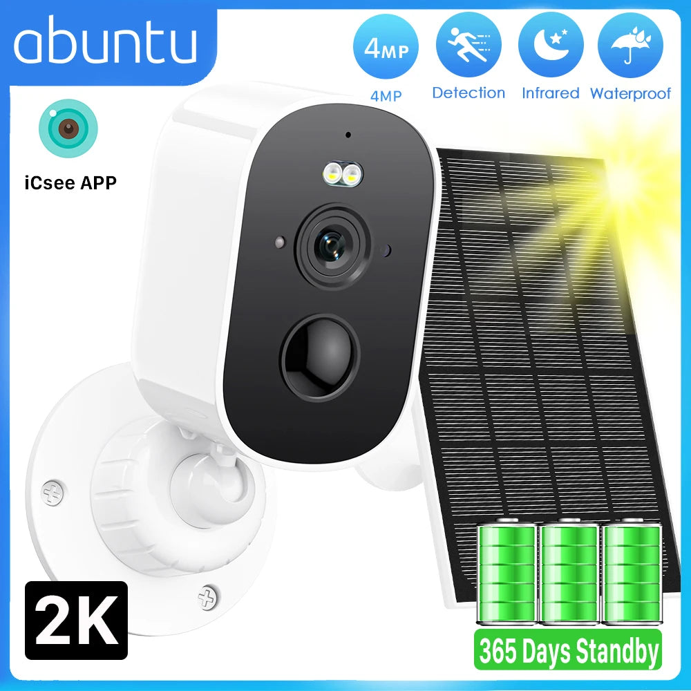 1080p 4MP Wireless Solar Human Detection Security Protection Camera