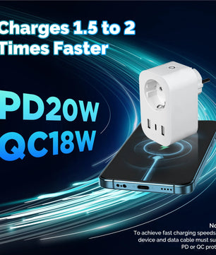 MOES WiFi 16A Plug USB Type-C Power Monitor with Alexa Google Home