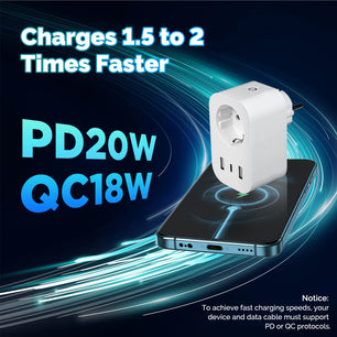 MOES WiFi 16A Plug USB Type-C Power Monitor with Alexa Google Home