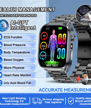 Fine Steel Waterproof Android Square Shape On-Wrist Smartwatch