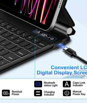Wireless 11 Inches Magnetic Magic Keyboard Case for Apple iPad