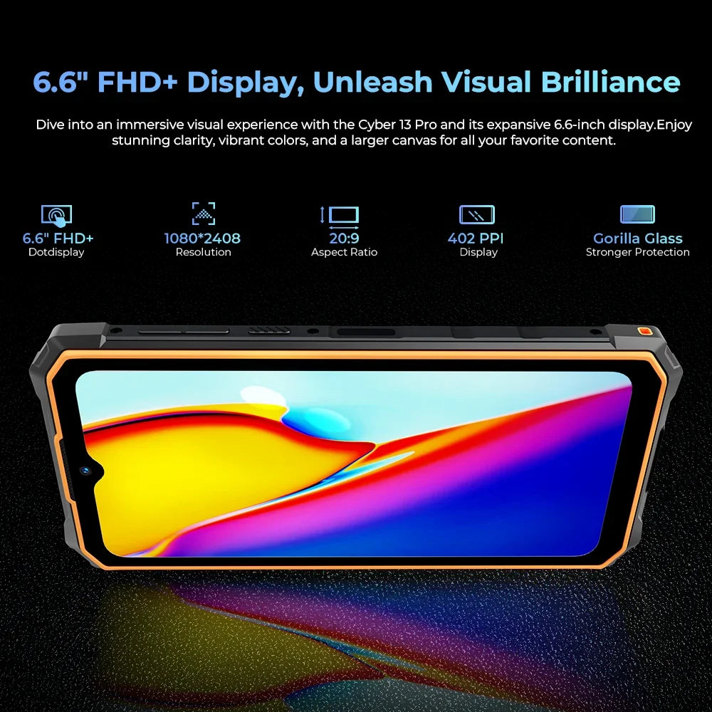 7500mAh 128GB Cyber 13 Pro Android Rugged Smartphones