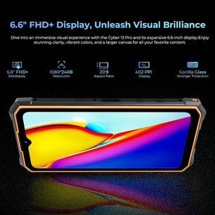 7500mAh 128GB Cyber 13 Pro Android Rugged Smartphones