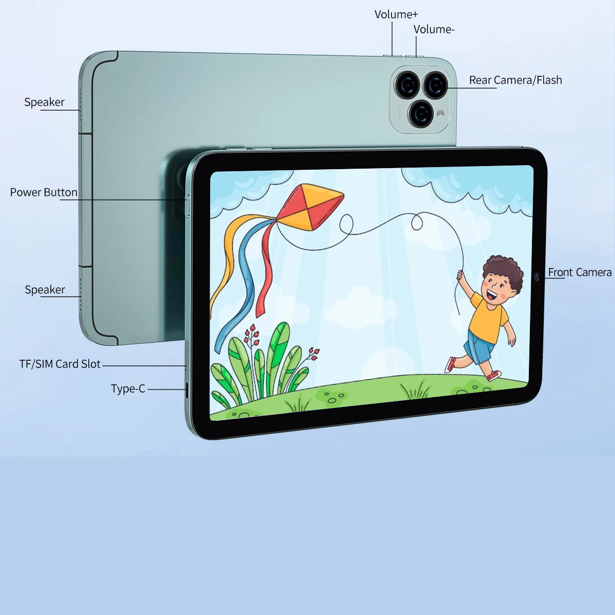 Sauenaneo 4GB/64GB 6000mAh Large Battery Android Tablet
