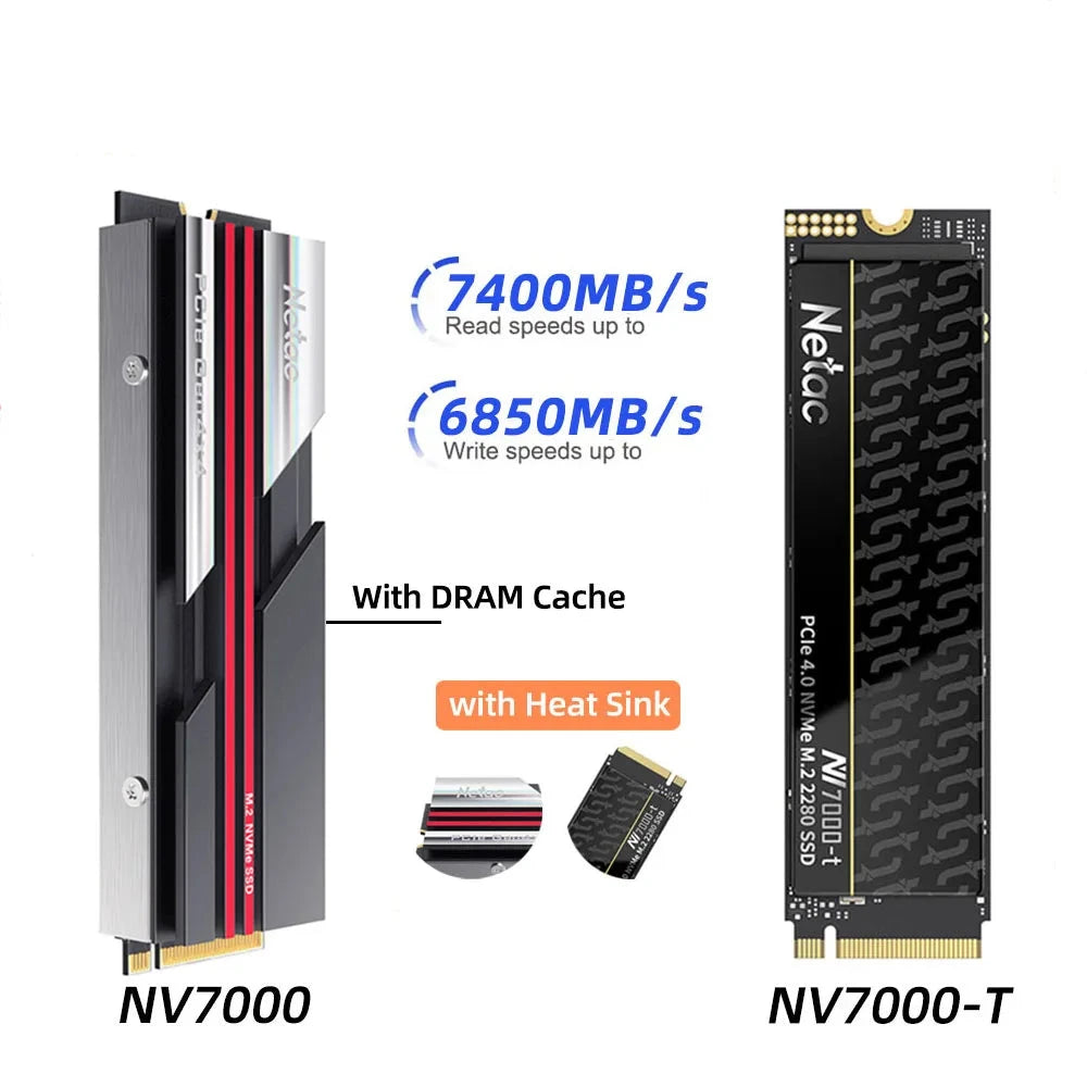 2TB PCIe 4.0x4 M.2 NVMe Internal Solid State Disk