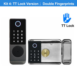 Stainless Steel Double Fingerprint Waterproof Reversible Door Lock