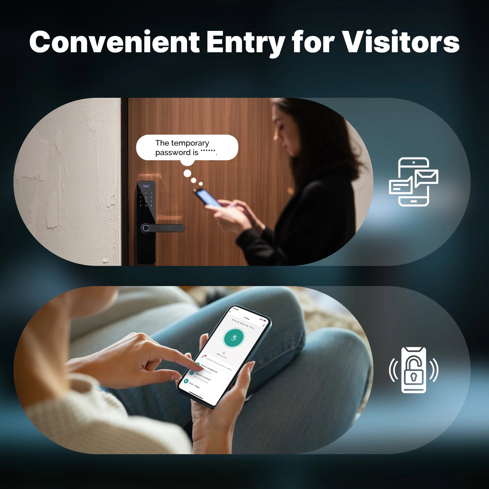Aluminum Alloy Bluetooth Compatible Electronic Smart Door Lock