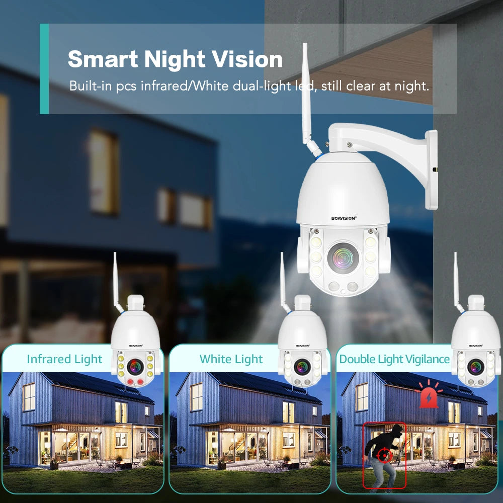 Boavision 8MP WIFI Night Vision Two Way Audio Dome Camera