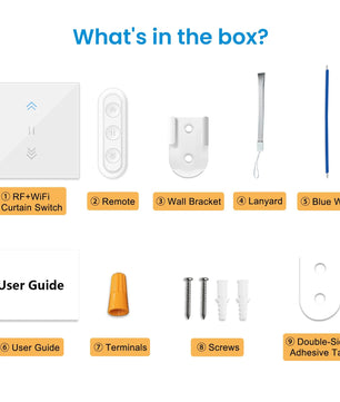 LoraTap 240V 600W Plastic WiFi Rolling Blinds Curtain Switch