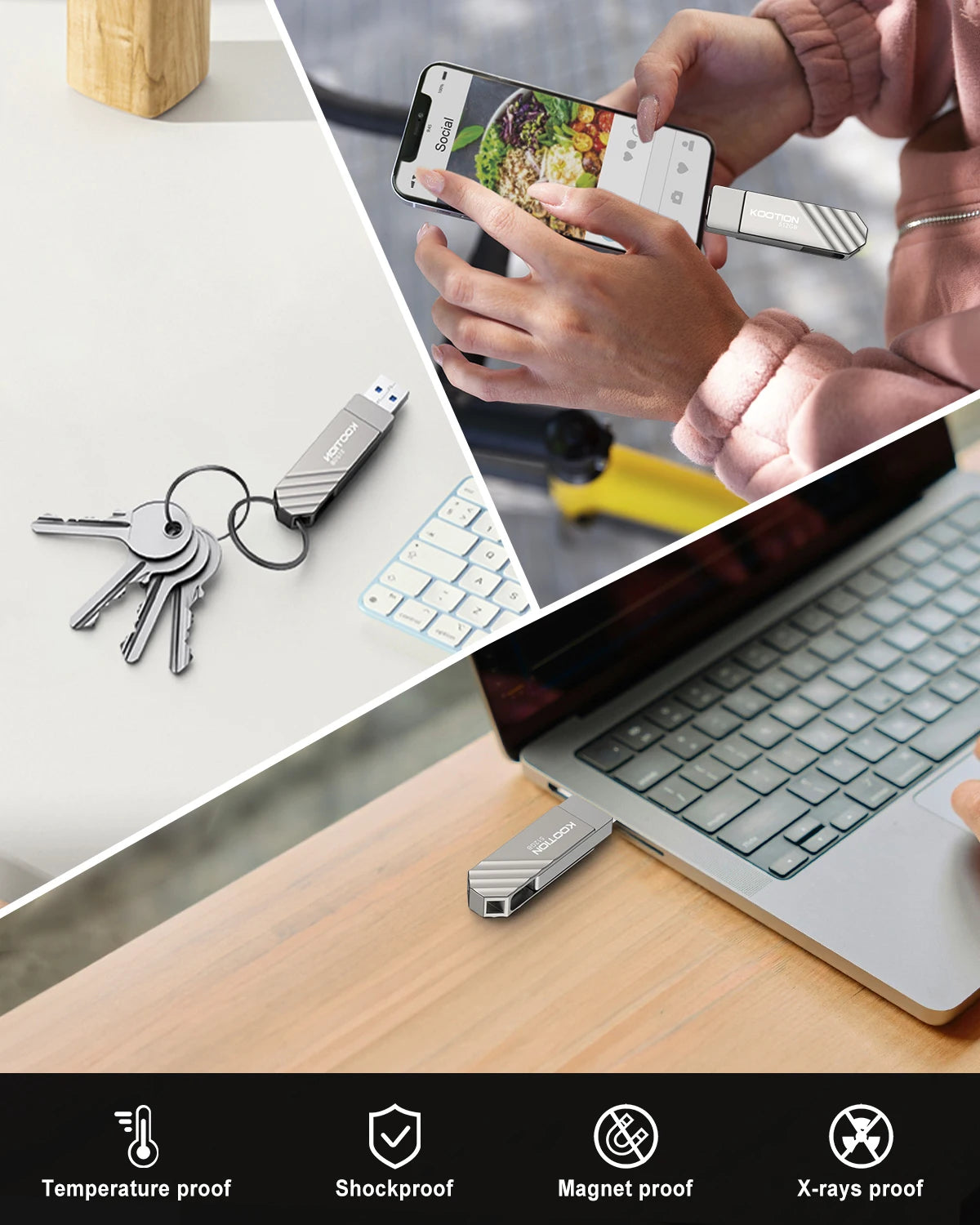 128GB-512GB Metal High Speed USB 3.2 Gen 2 Mini Pendrive