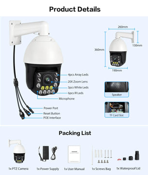 Boavision 5MP Auto Tracking Humanoid Detection Surveillance Camera