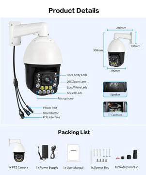 Boavision 5MP Auto Tracking Humanoid Detection Surveillance Camera