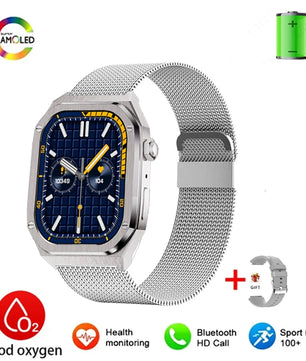 Silica Gel Waterproof Amoled Full Touch Screen Bluetooth Smartwatch