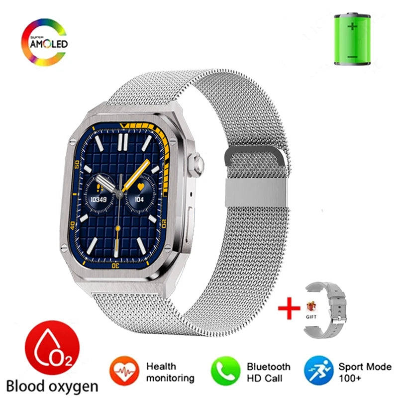Silica Gel Waterproof Amoled Full Touch Screen Bluetooth Smartwatch