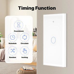 Moes Tuya WiFi Smart Light Glass Touch Panel Fireproof Switch