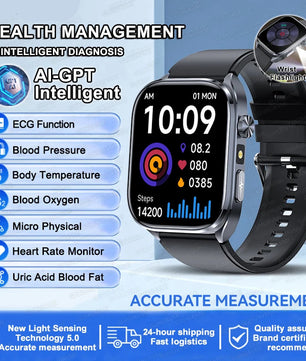 Silica Gel Waterproof Android Square Shape On-Wrist Smartwatch