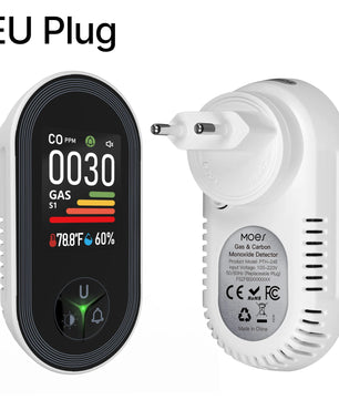 MOES Plastic Carbon Monoxide Detector Temperature Humidity Sensor