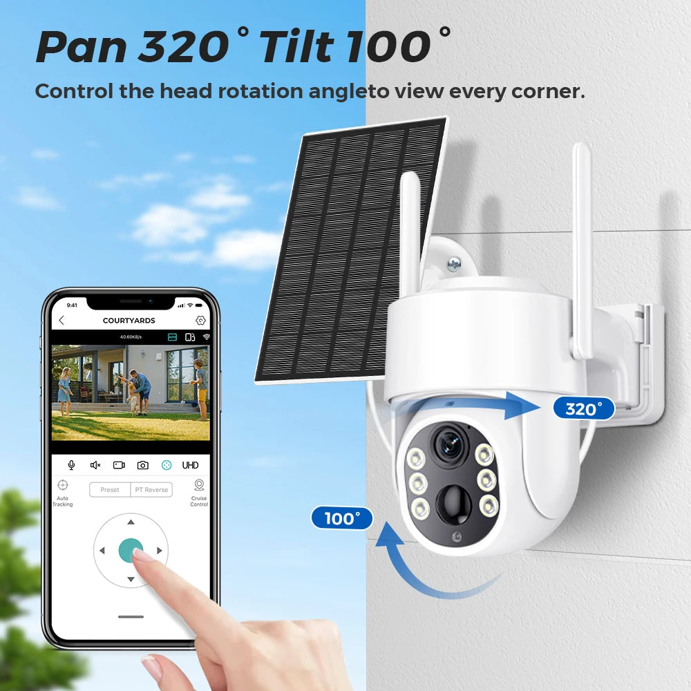 4MP Wireless Solar Human Detection Surveillance Camera
