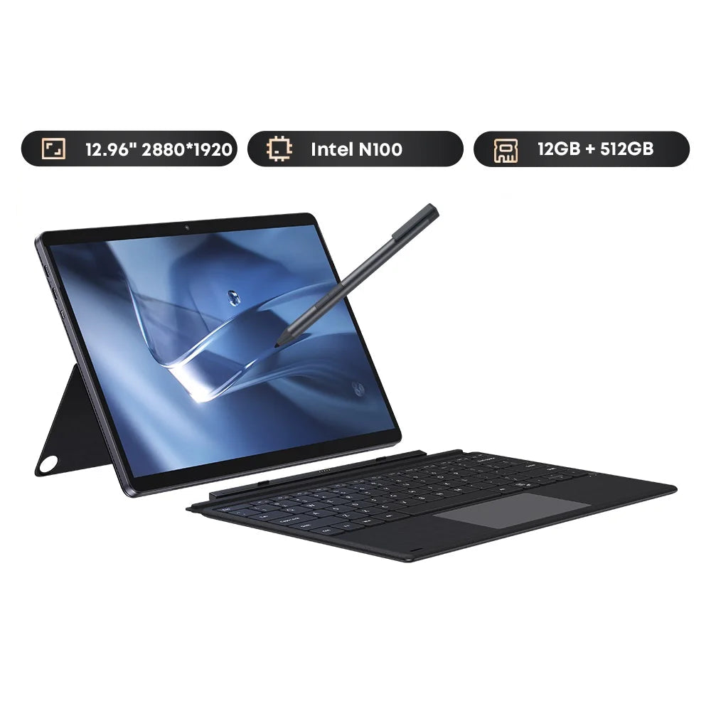 2-IN-1 N100 12GB RAM 512GB ROM 12.96 Inch Laptop Touch Tablet
