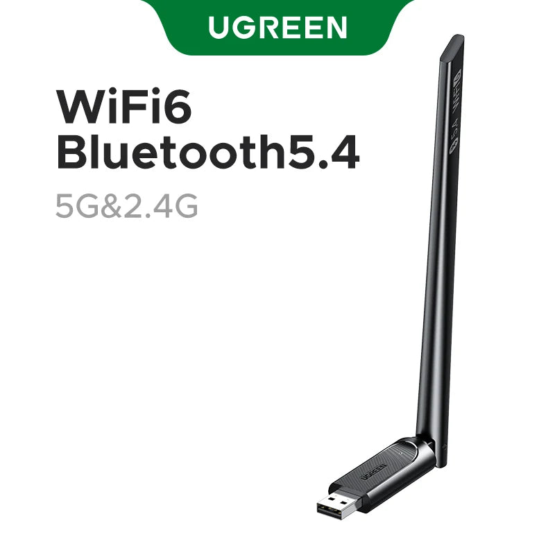 Ugreen 2-IN-1 2.4G Bluetooth 5.4 WiFi6 Adapter for Desktop PC