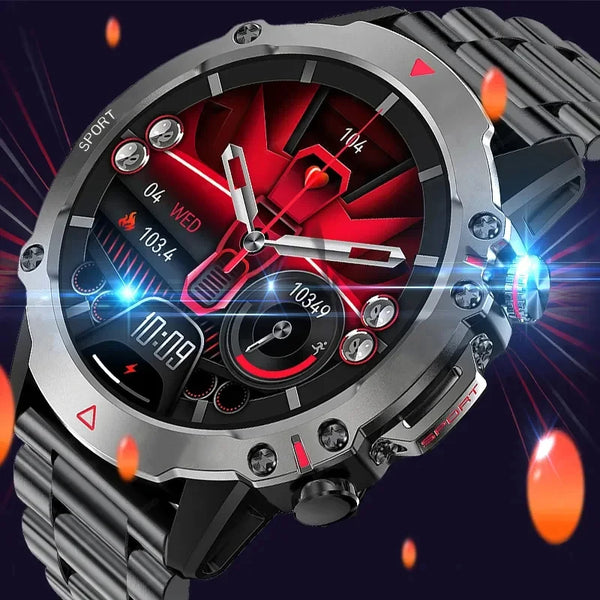 Silica Gel Waterproof Round Shaped Fitness Tracker Smartwatch
