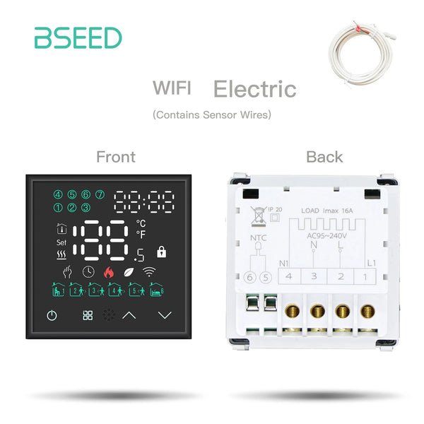 Bseed Alloy LED Touch Screen Wifi APP Control Thermostat Module