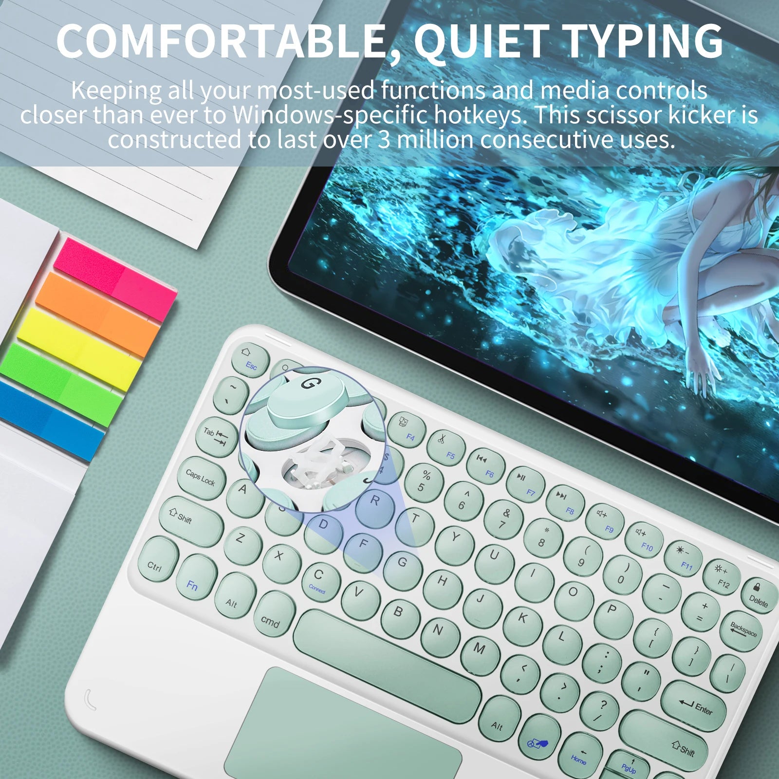 Plastic 2.4G Rechargeable Bluetooth Wireless Keyboard Mouse Kit