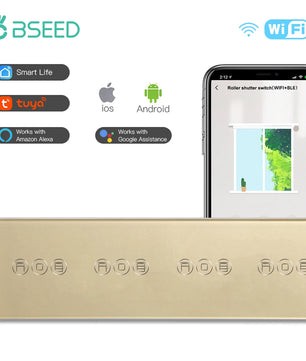 Bseed Alloy Multi Gang Roller Shutter APP Control Wifi Switch