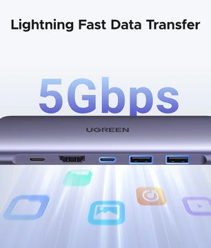 Metal USB-C HUB HDMI Compatible Card Reader for Laptop MacBook