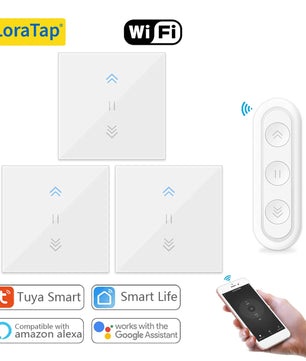 LoraTap 240V 600W Plastic WiFi Rolling Blinds Curtain Switch