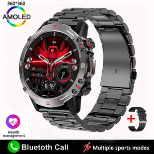 Silica Gel Waterproof Round Shaped Fitness Tracker Smartwatch