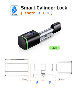 RayKube Aluminium Alloy Fingerprint Digital Smart Door Lock