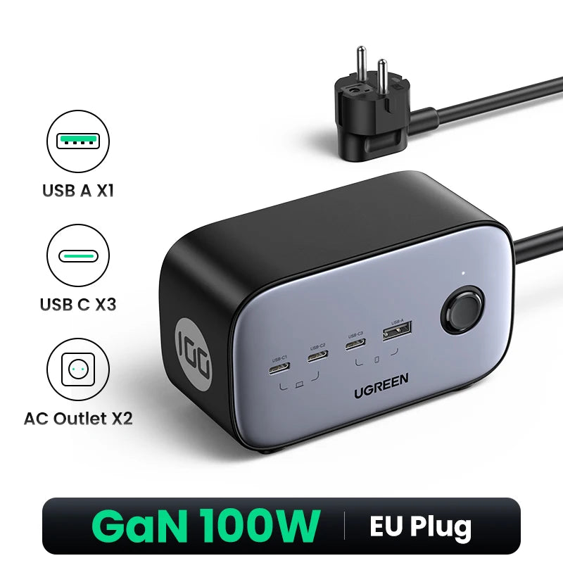 Ugreen 65W Alloy USB Type-C Car Fast Charger for Laptop