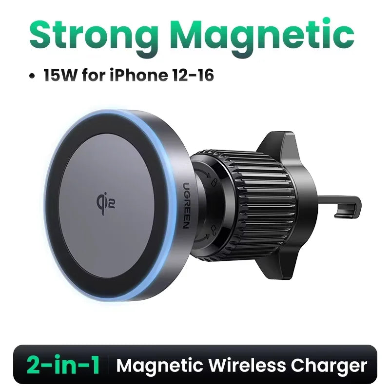 Ugreen 15W ABS USB Type-C Car Magnetic Car Holder For iPhone