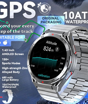Silica Gel Amoled Display Waterproof Android Round Shaped Smartwatch