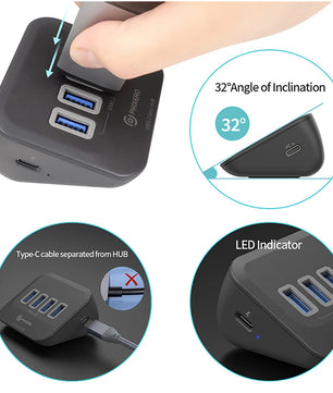 Aluminum Alloy USB 3.2 Type-C Multi Ports Docking Station HUB