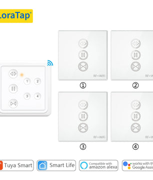 LoraTap 250V 600W Plastic WiFi Rolling Blinds Curtain Switch