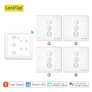 LoraTap 250V 600W Plastic WiFi Rolling Blinds Curtain Switch