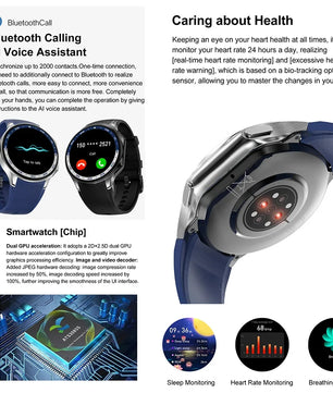 Silica Gel Waterproof Large Memory Android Round Shape Smartwatch