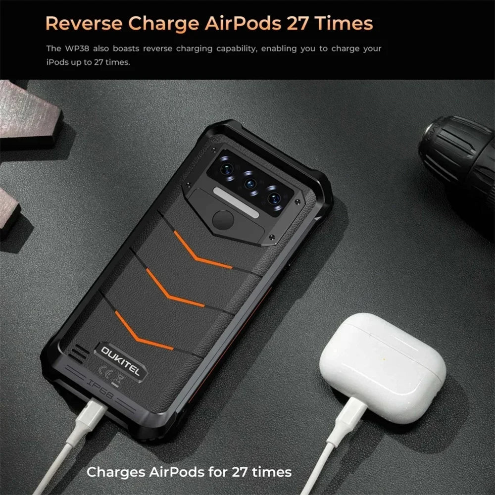 256GB WP38 4G Octa Core Android Rugged Fast Charging Smartphone